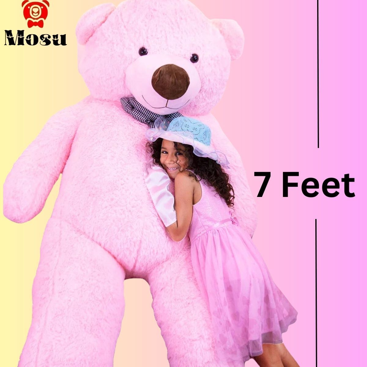 CUTE GIANT HUGGABLE LONG TEDDY BEAR 7 FEET - 210 cm
