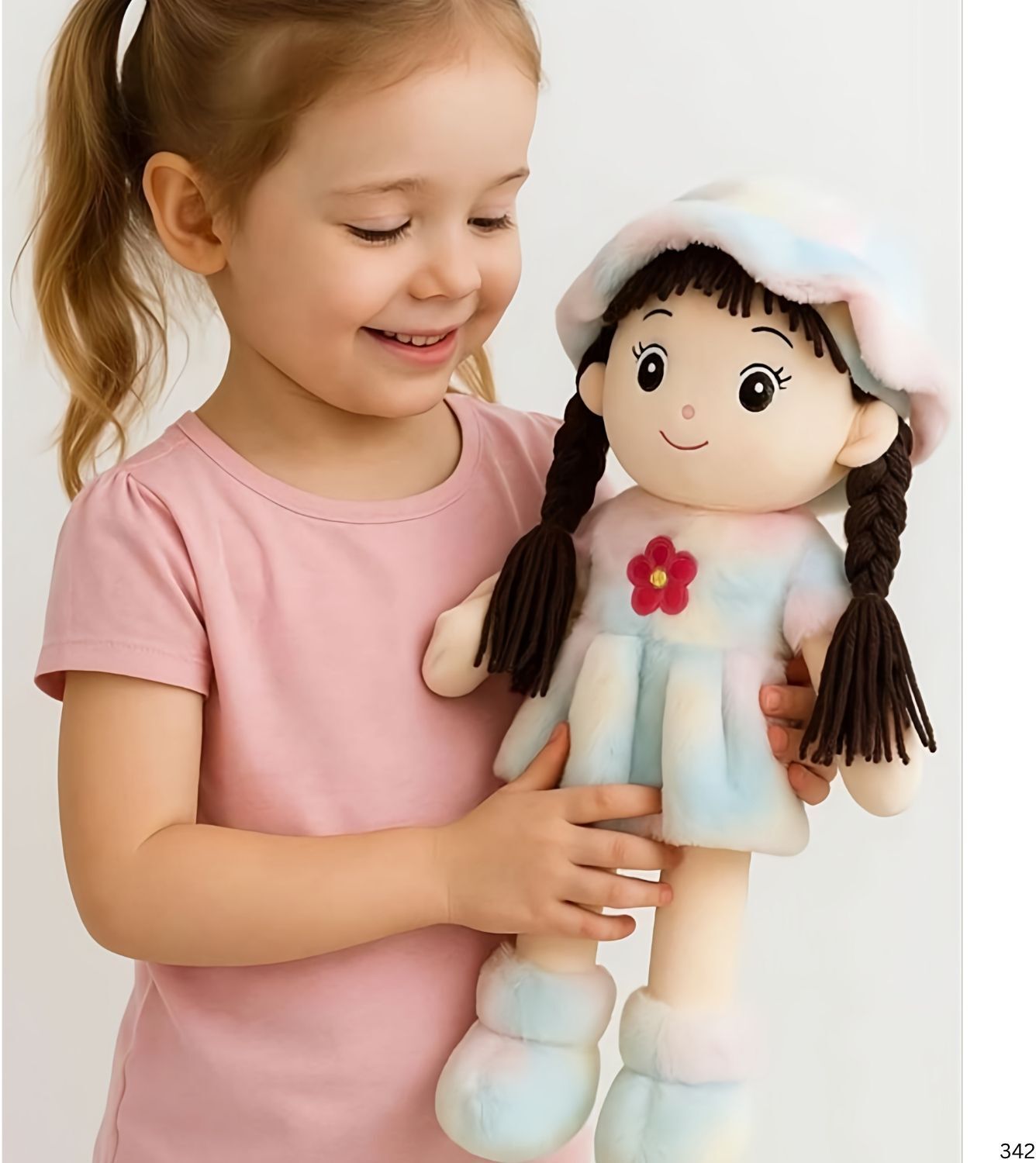 Soft doll for kids Plush Stuffed Toy Colorful Dress cute gift for girls_A341 - 40 cm-image-49