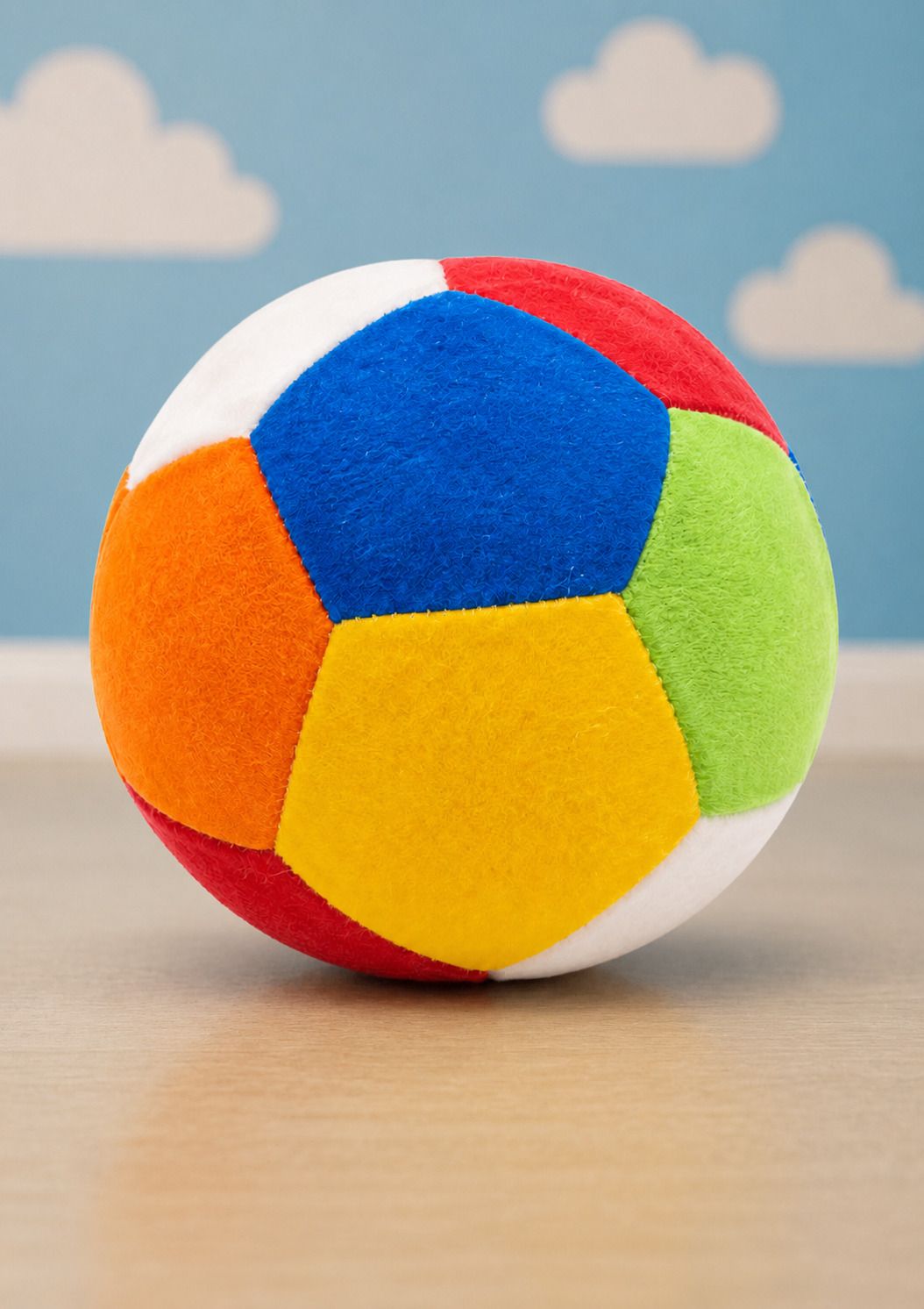 Soft Plush Baby Ball Toy Multi Color Stuffed Soft Play Ball for Kids - 5 inch-image-2