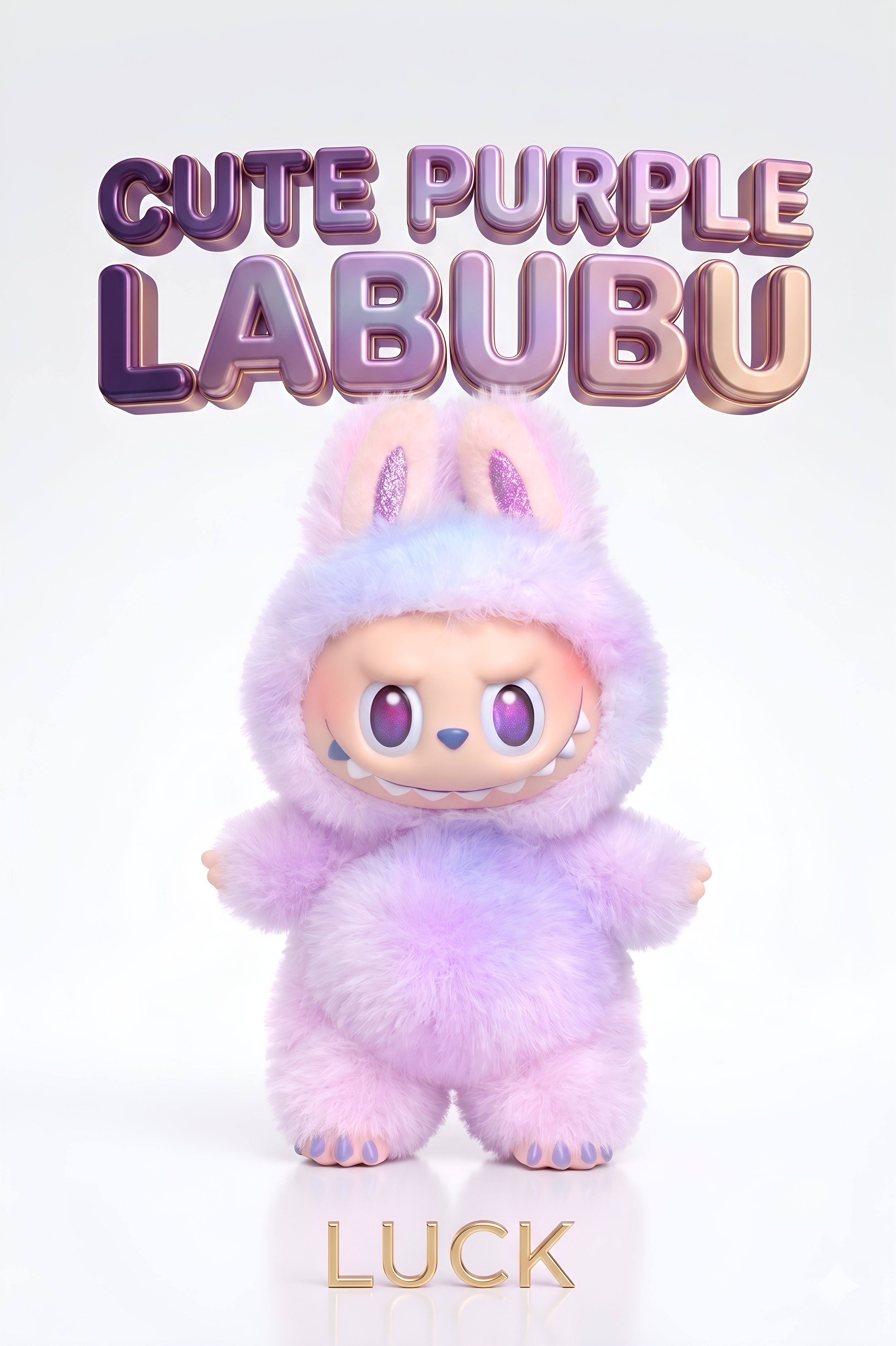 color flame PURPLE-labubu Doll For kids & collectors |Big Into Energy Luck Edition|Best Gift - 17 cm-picture-20