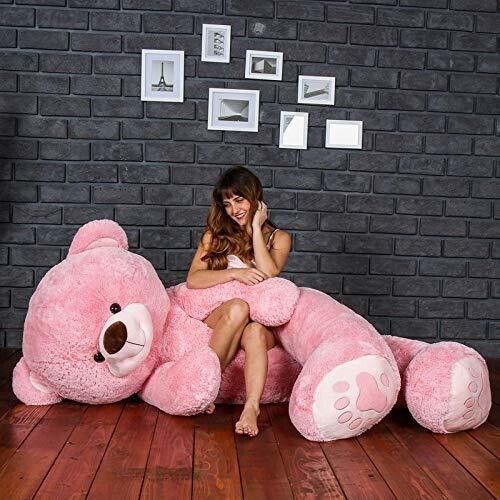 Hugable Stuffed Spongy Cute Soft Teddy Bear, Pink (6 Feet) - 182 cm-image-10