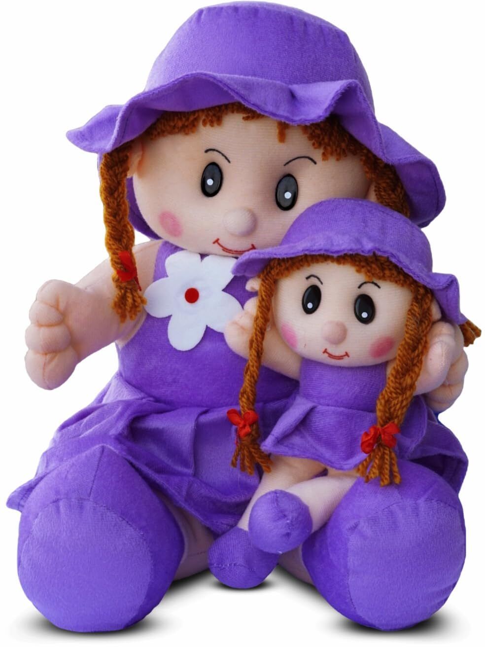 hellobear Mother Daughter Doll for 2+ Years Kids Fine Stitching Plushies - 30 cm-picture-29