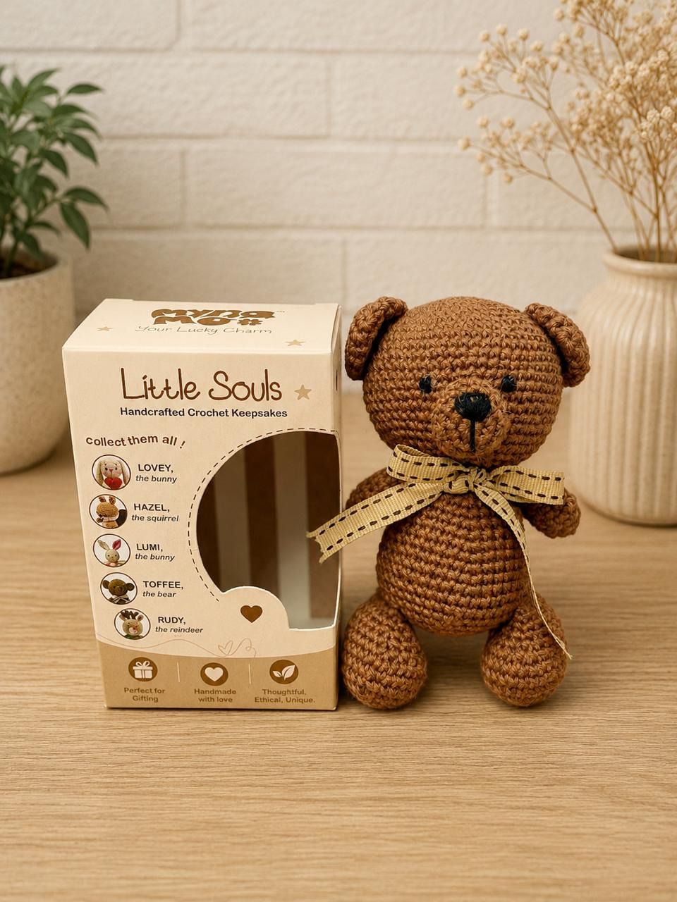 Toffee The Teddy – Handmade Crochet Toy | Little Souls Collection - 15 cm-image-17