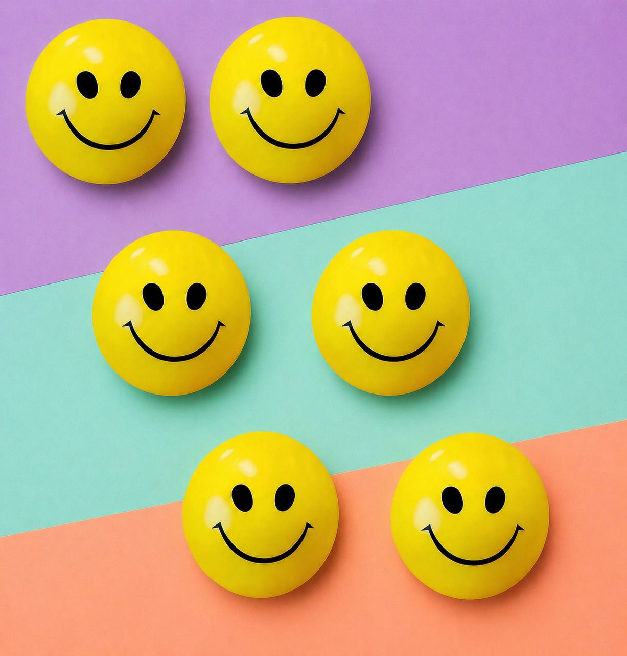 Foam Face Smiley Stress Ball - Set of 6 - 7 cm-image-38