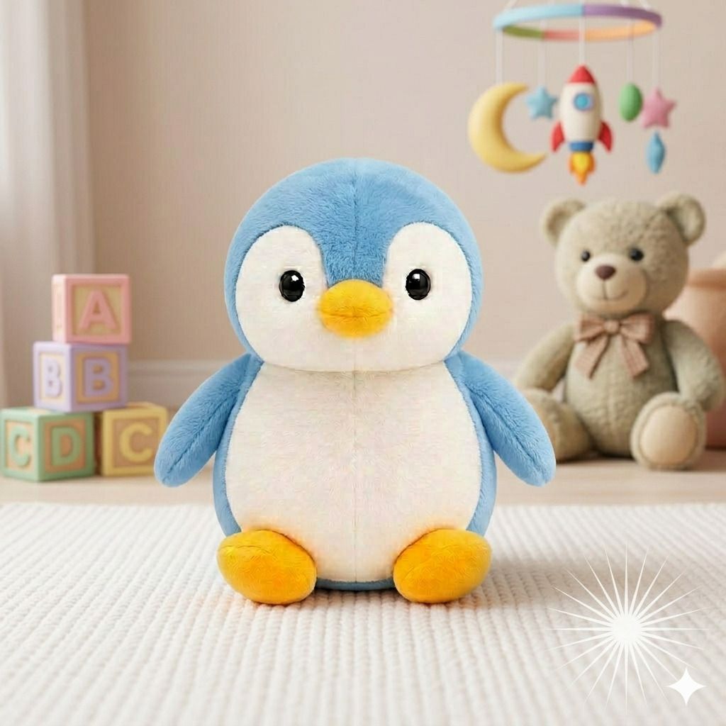 Blue Penguin Plush Toy – Super Soft Stuffed Animal for Kids & Gifts - 20 cm-image-13