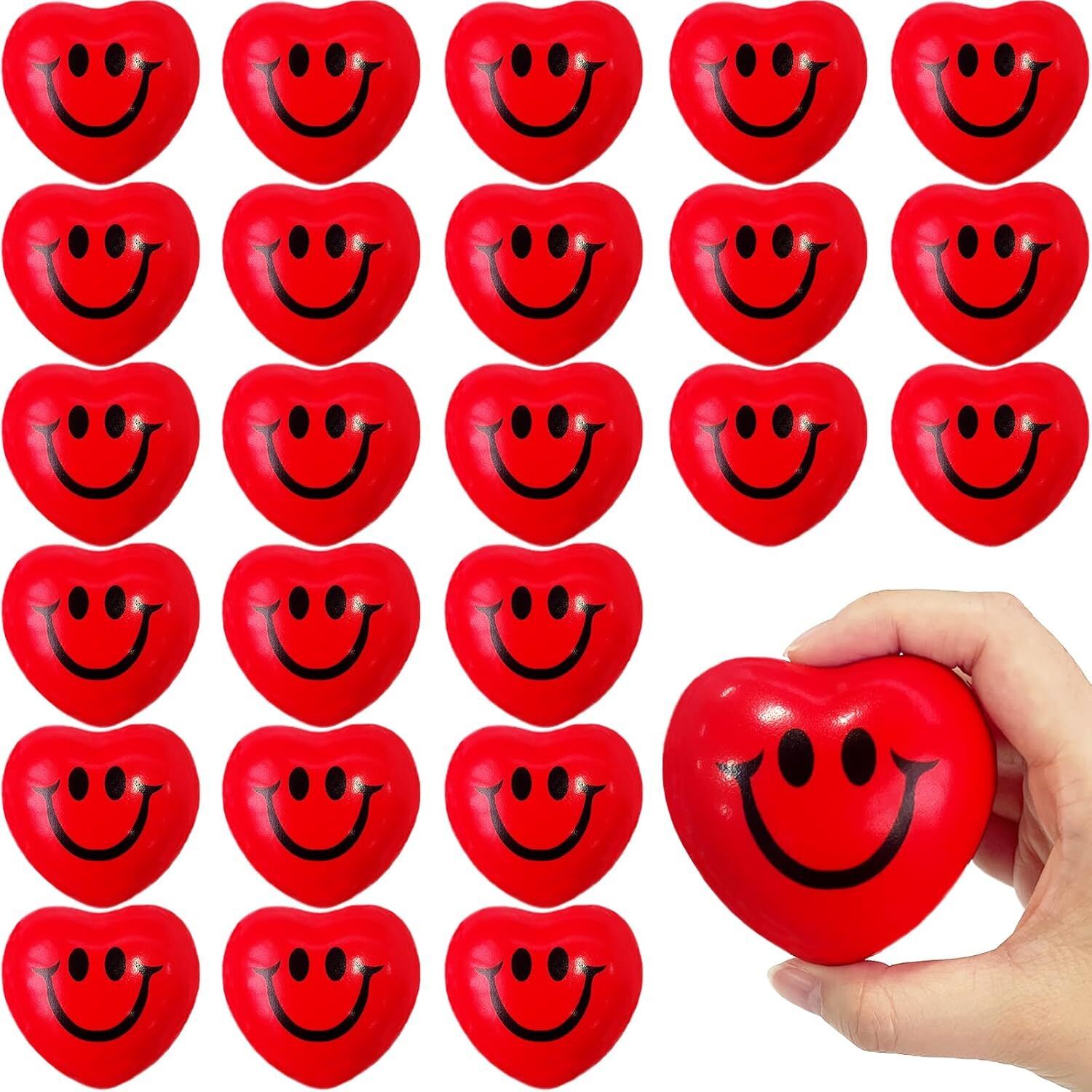 ayush 5 PCS Valentine's Day Heart Stress Balls,Red - 7 mm