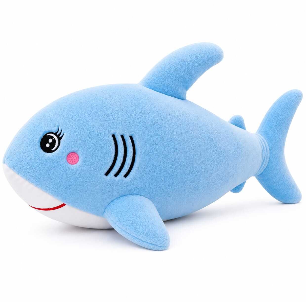 Blue Shark Soft Toy 40 cm | Ultra Soft Plush Stuffed Animal |Cute Hugging Pillow - 20 cm-image-32