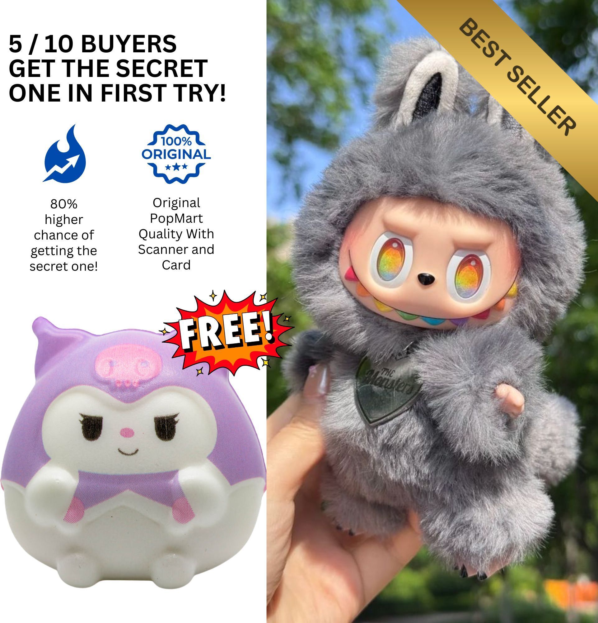Labubu Doll The Monsters Tasty Macarons Vinyl Face Blind Box, Random Design - 6 inch-image-13