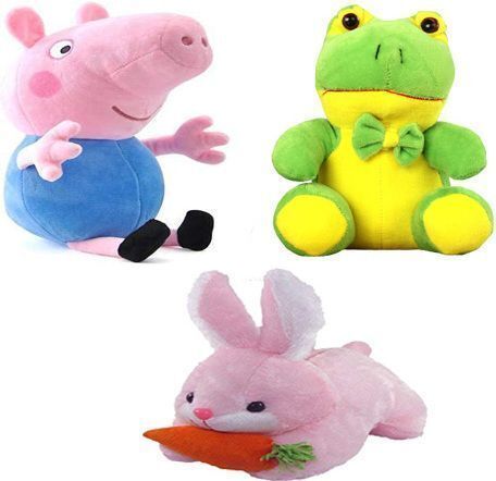 hellobear New-Special Combo Rabit Frog Pepa pig Stuffed Toy For Kids AB1252 - 25 cm-picture-44