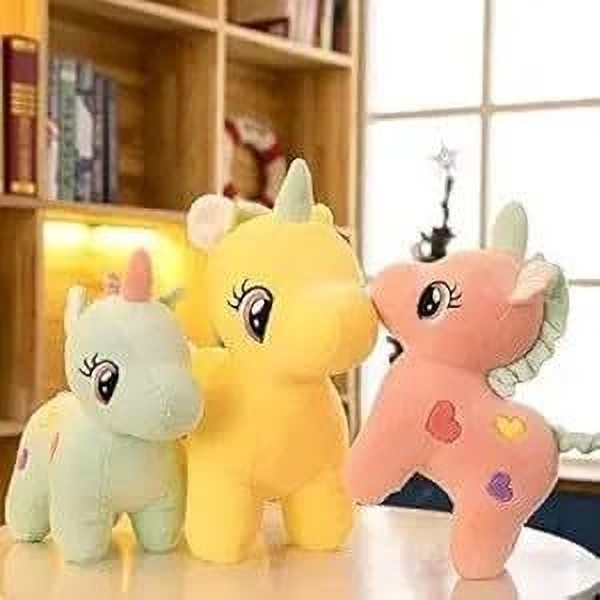 vb toys unicorn stuff toy set of 3 pc- 25 cm image 1