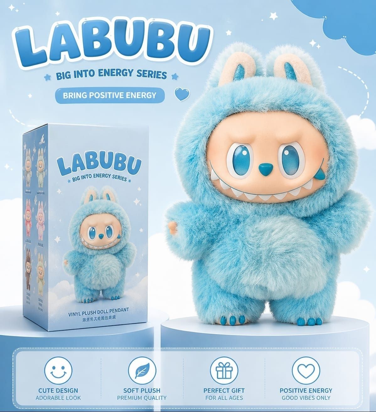 bugga enterprises Labubu Doll Soft Plush Toy for boys and girls - 17 cm-picture-22