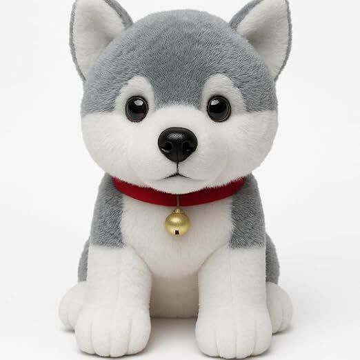 bestlook Husky Dog Plush Toy – Soft, Cuddly, Realistic Stuffed Puppy Dog 30 CM - 25 cm-picture-42