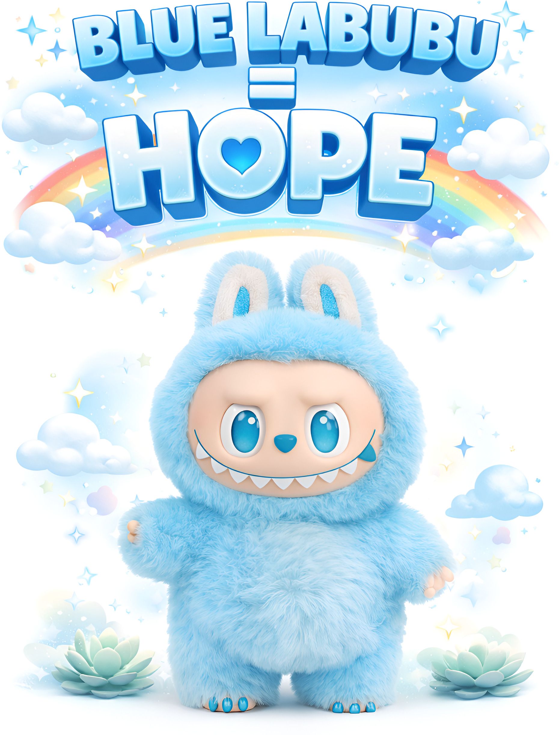 have fun Blue laboobu Doll | Big Into Energy Hope Edition | Most Popular Toy for Gift - 17 cm-picture-21