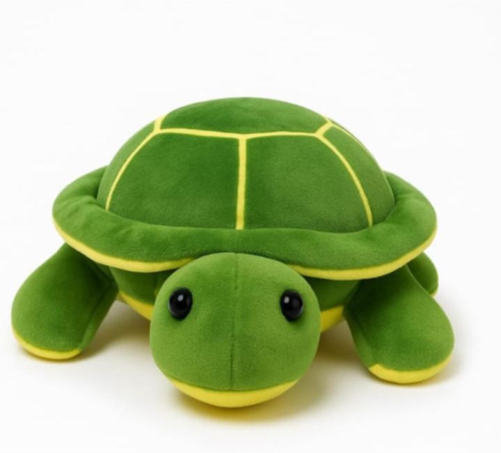 Cute Green Turtle Soft Toy for Kids, Plush Stuffed Animal Cushion Toy - 0 mm-image-9