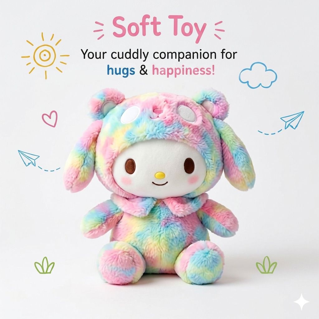 vicorp Soft & Colorful Plush Toy – 30 cm Interactive Cuddle Friend for Toddlers & Kids - 30 cm-picture-13
