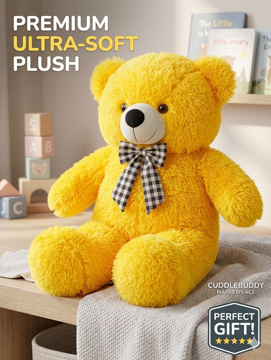 CUDDLE-MAX 91 cm (3 Feet) Big Red Teddy Bear - Non-Toxic & Washable - 91 cm-image-22