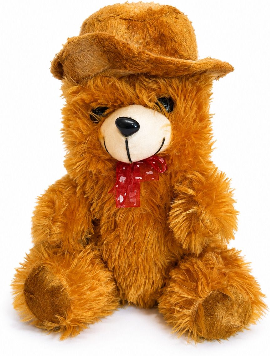 teddfy Brown Cap Soft Toy for Kids, Girls & Children Gifting Playing Teddy Bear - 30 cm-picture-33
