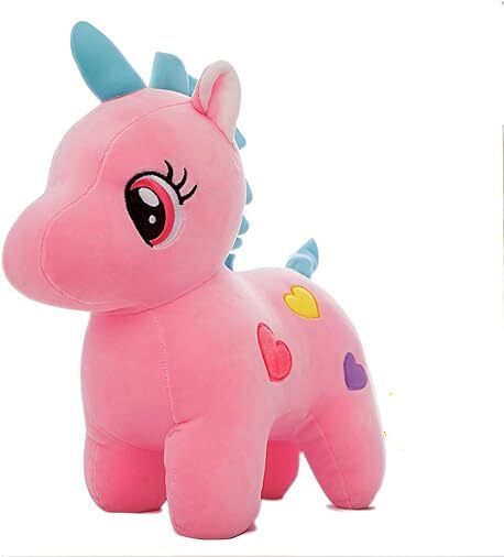 trendller Unicorn Teddy Bear Plush Soft Toy Cute kids for Birthday Gifts - 25 cm (Pink) - 25 cm-picture-13