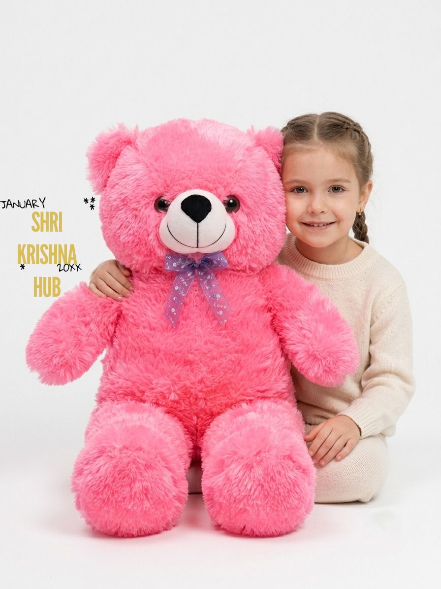 2 FEET TEDDY BEAR PINK COLOR, BEST GIFT PREMIUM QUALITY - 60 cm-image-7