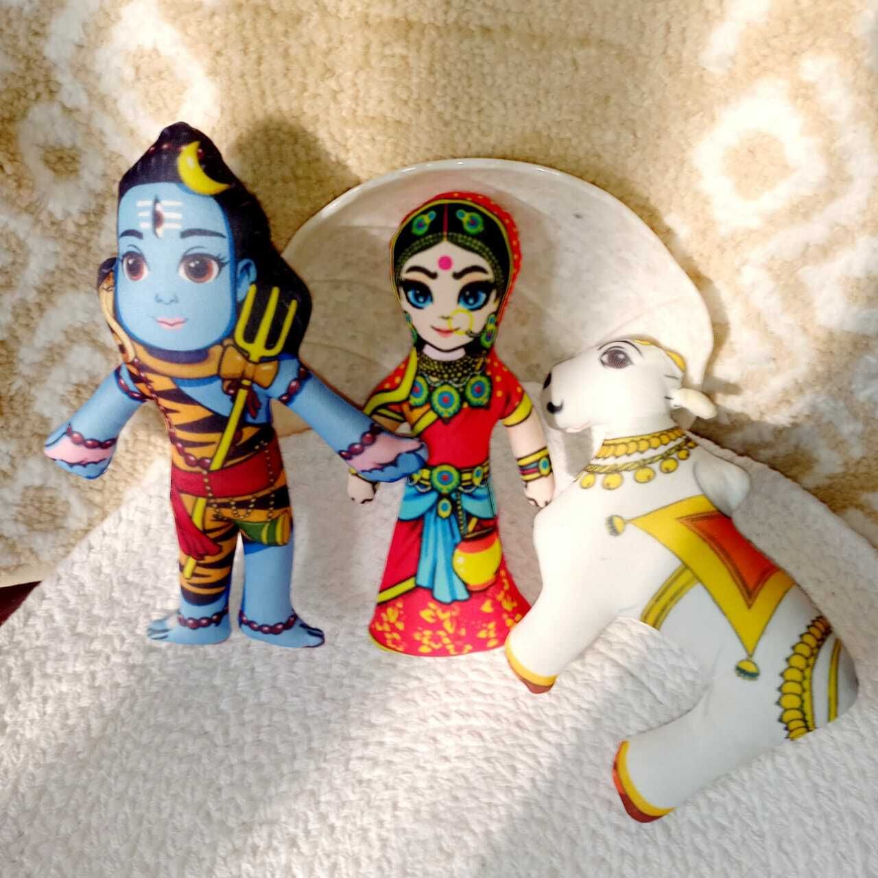 uas achyuta expert trading co UAS SHIV SHAKTI & NANDI DEVOTIONAL TOYS- 8 inch-picture-23