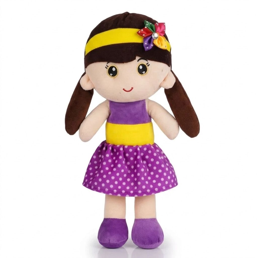 hogigogi "Sweet Cuddles" Purple Plush Doll with Yellow Sash and Floral Detail - 40 cm-picture-12