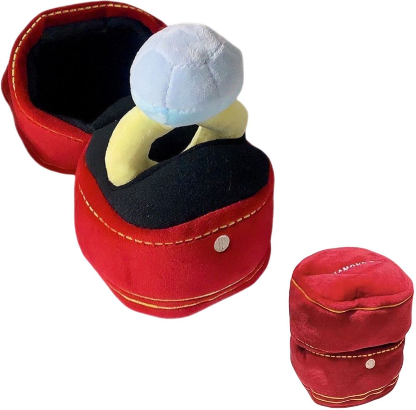 Adorable Cute Soft Plush Toy Ring Box | Interactive Pet Squeaky Toys - 16 cm