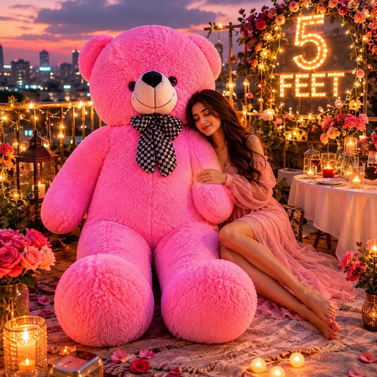 Extra Large Pink Teddy Bear Soft Toy 5 Feet for Kids and Adults - 60 inch-image-42