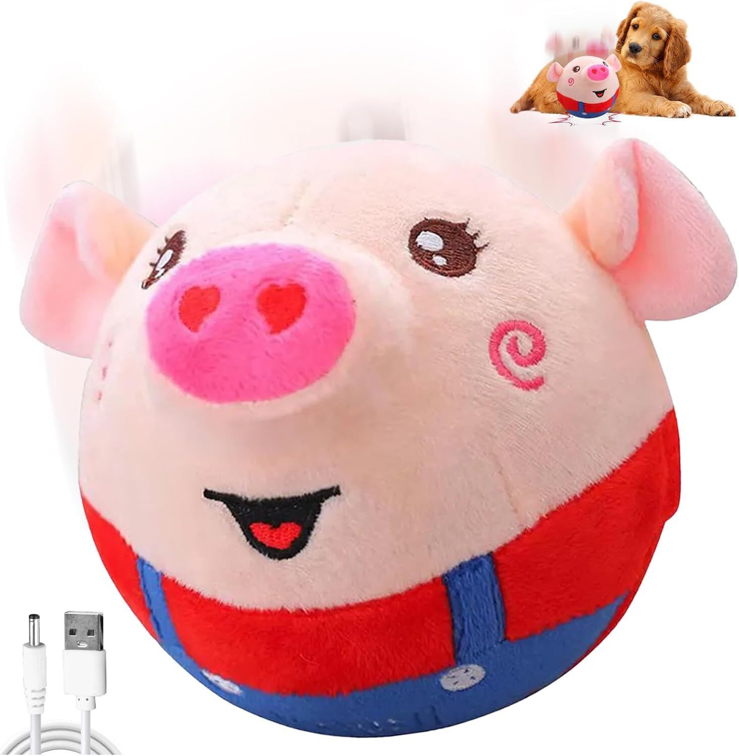 Smart Musical Dancing Piggy Ball Toy | Funny Sound Rolling Pig for Kids - 8 cm