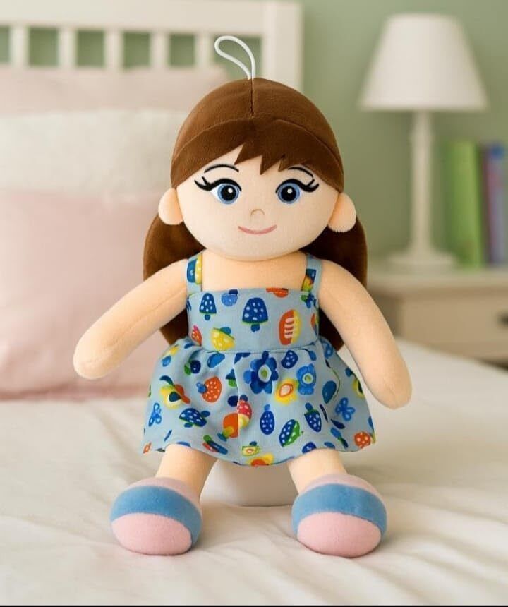 hellobear Blue Floral Dress, Twin Ponytails, Plush Toy for Girls_AA AB997 - 40 cm-picture-13