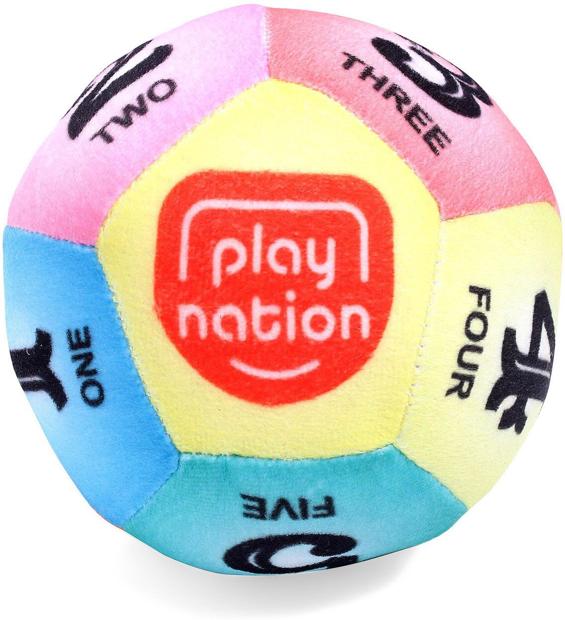 Premium Numbers Themed Soft Ball for Kids | Non-Toxic Plush Toys for 3+ Months- 12 cm