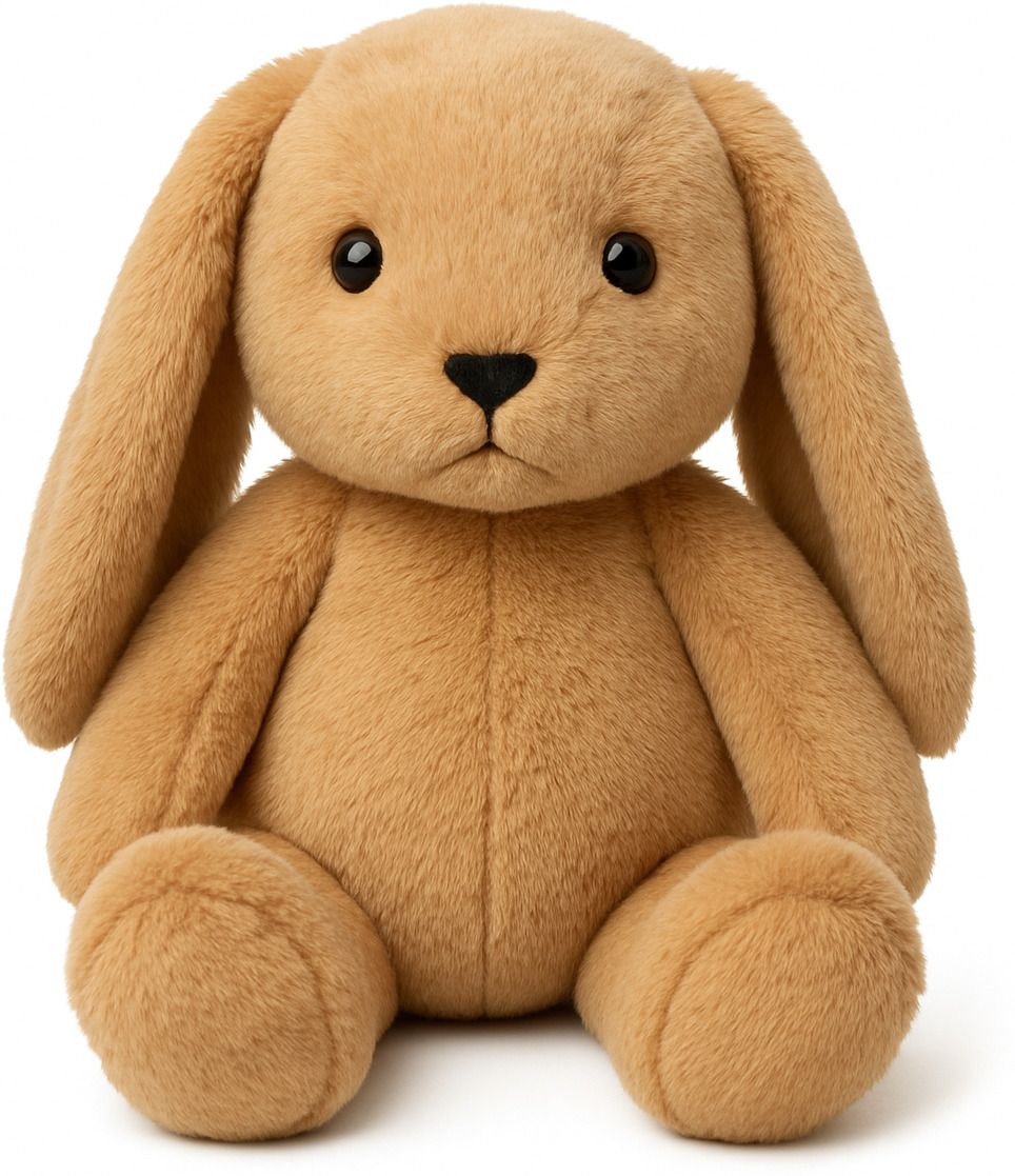 Plush Bunny Stuffed Animal, Soft Caramel Brown Rabbit, Large Floppy Ears, - 30 cm-image-8