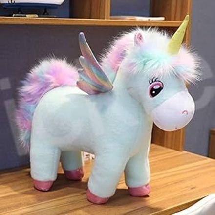 coming wave Rainbow Wings Unicorn Horse Soft Stuffed Plush Animal Toy for Kids Bday Gifts - 25 cm-picture-13
