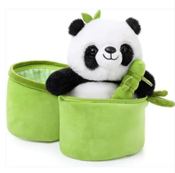 Cute Panda Plush with Bamboo, Soft Panda in Bamboo Stuffed Animals Toy- 18 cm-image-29