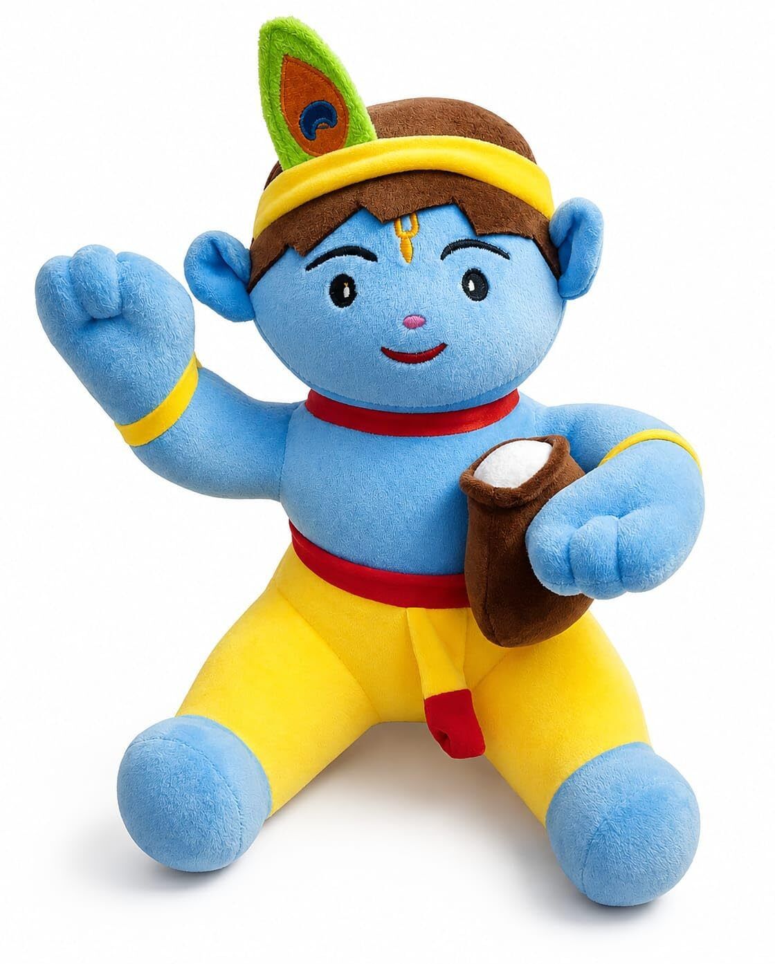 shoparam Toys Baby Krishna Soft Toy 35 cm – Musical Plush Doll with 6 Devotional Mantras - 35 cm-picture-5