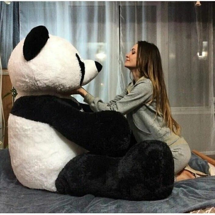 6 Feet panda teddy bear stuffed toy plush birthday valantine day gift- 140 cm