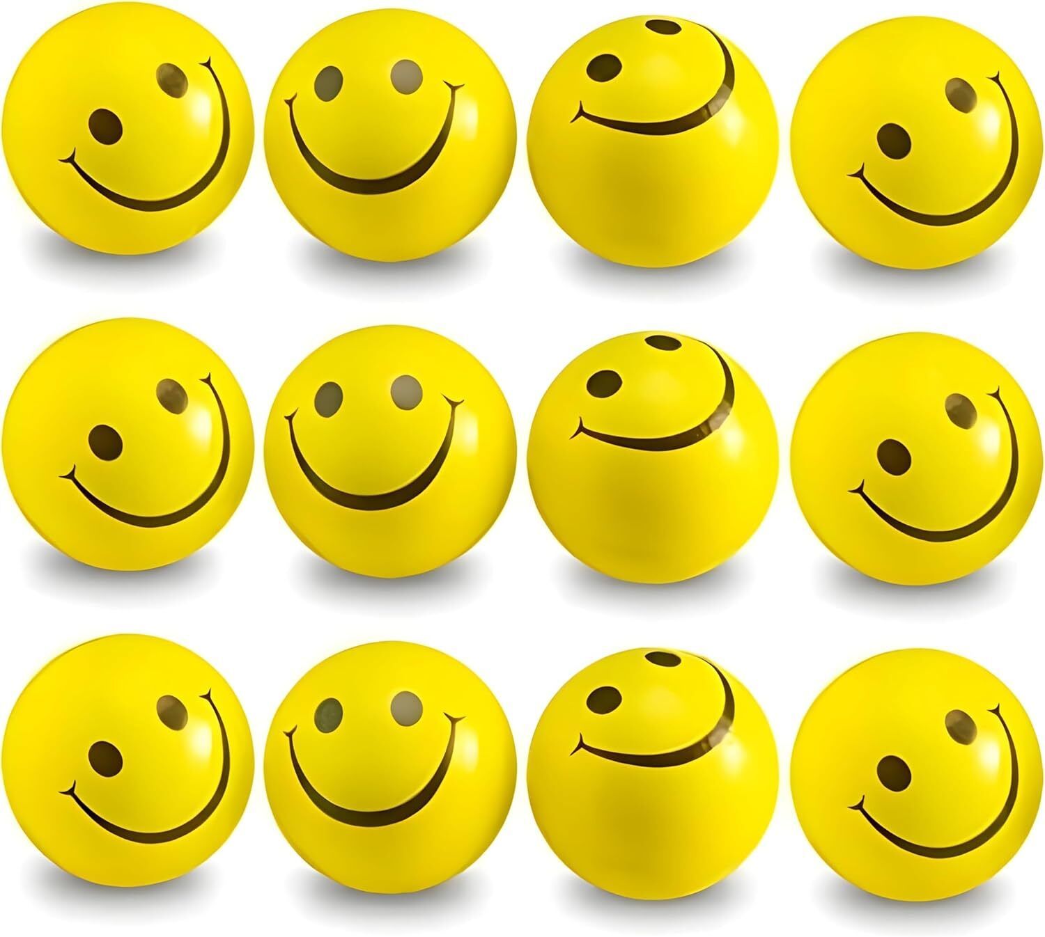 Smiley Face Sponge Funny Yellow Ball for Kids & Adults, Stress Relief Toy - 12 cm-image-38