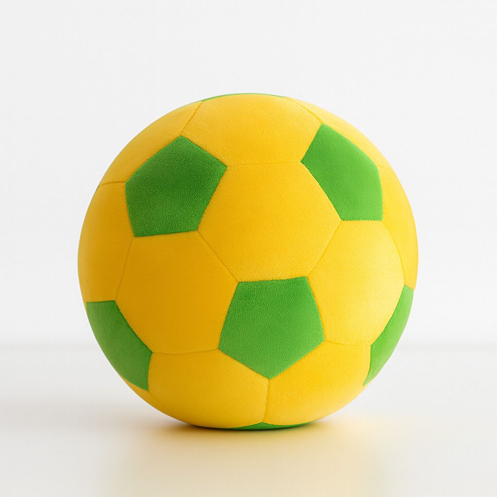 Soft Foam Soccer Ball, Yellow and Green - 20 cm-image-44