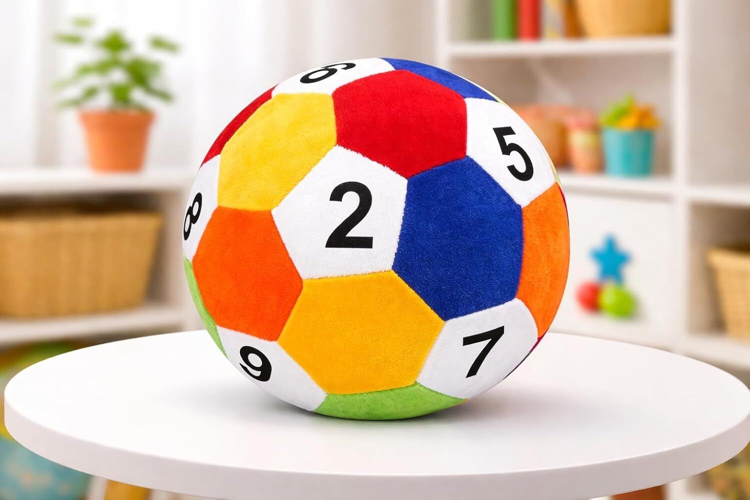 Multi-Colored Number Learning Soft Ball Educational Kids Toy - 25cm - 15 cm-image-29