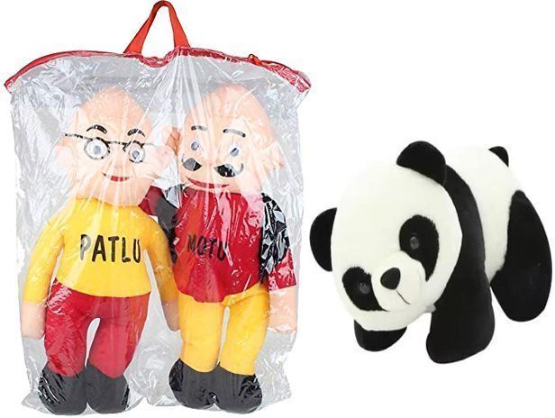 hellobear Combo of Moto Patlu and Panda Stuffed Soft Toy For Kids_A AB679 - 28 cm-picture-19