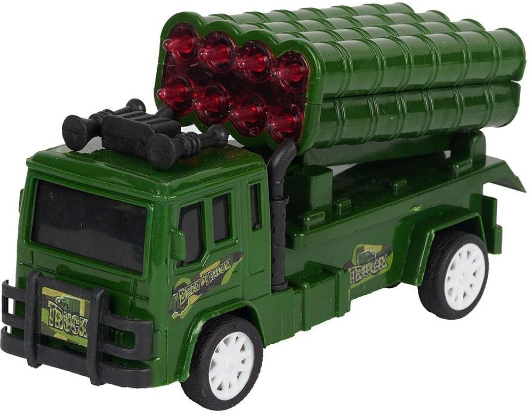 toypot Action-Packed Green Friction Powered Army Missile Launcher Truck Toy for Kids-picture-15