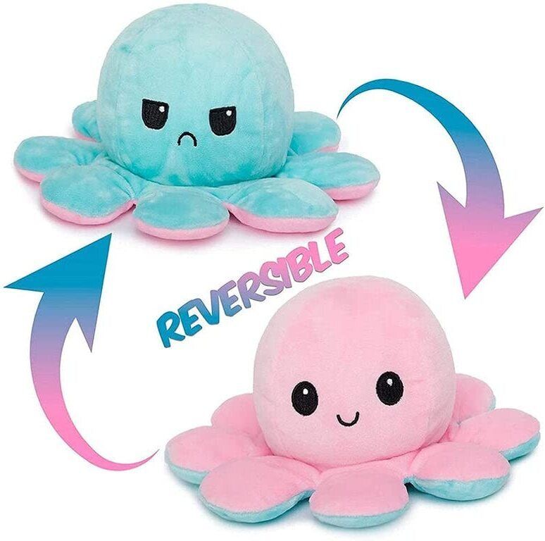 Reversible Mini Octopus Cute Baby Plush Toy - 15 cm-image-14