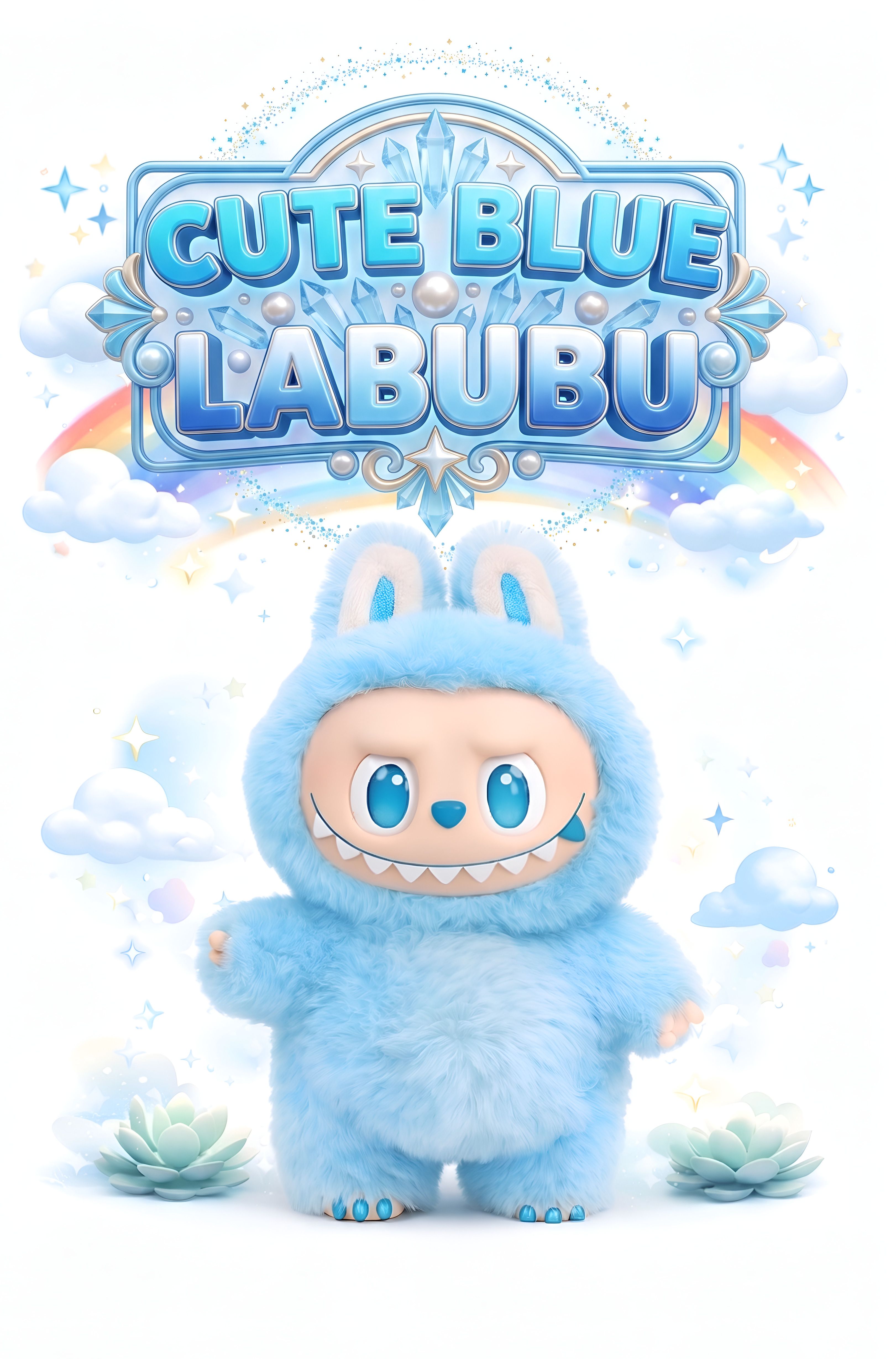 color flame BLUE labubu Doll | Big Into Energy Hope Edition | Most Popular Toy for Gift - 17 cm-picture-26