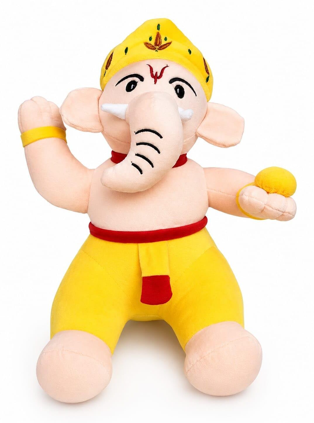 shoparam Toys Baby Ganesha Soft Toy 35 cm – Musical Plush Doll with 6 Devotional Mantras - 35 cm-picture-6