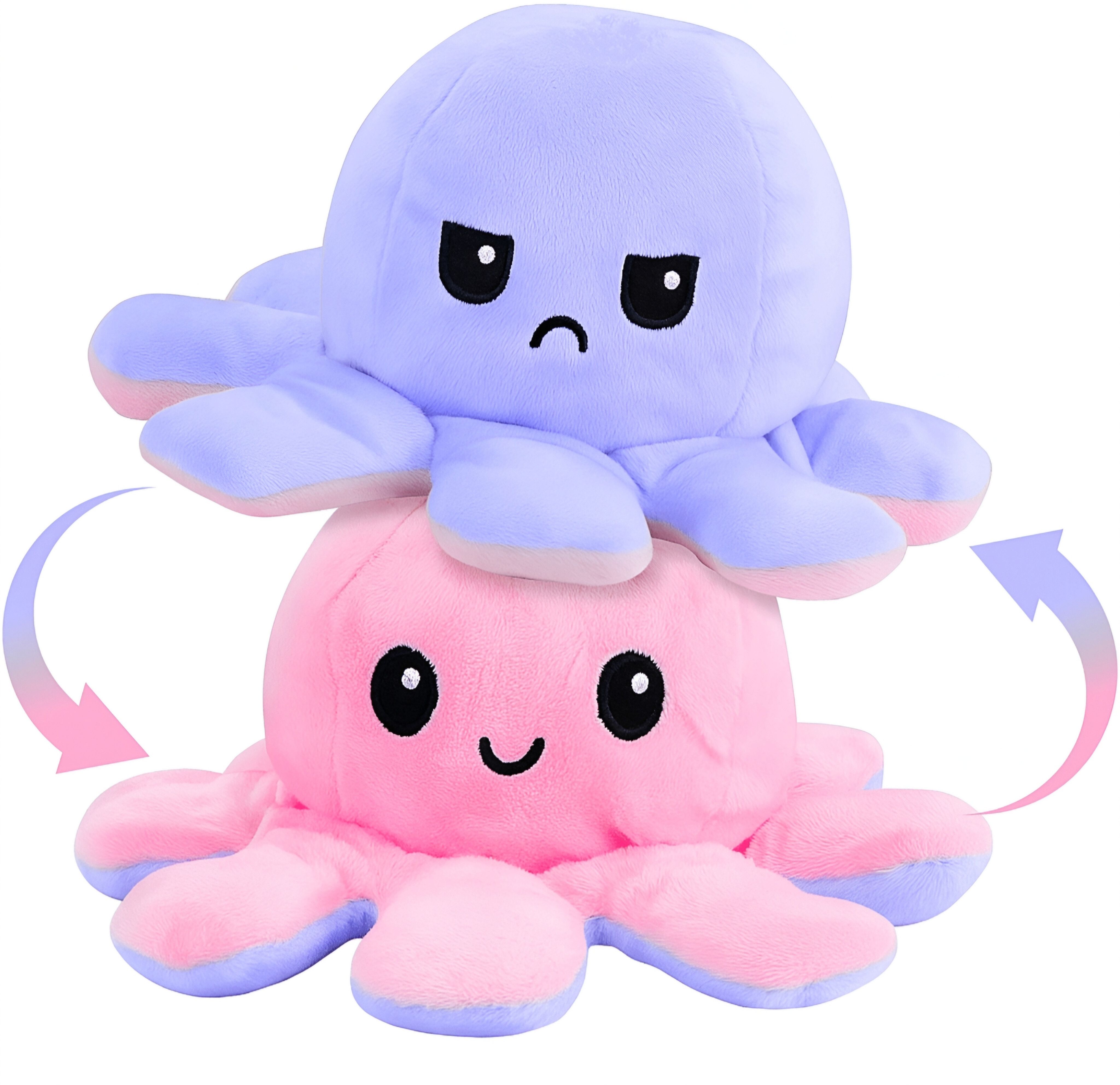 Octopus Reversible Soft Toys | Cute Sensory Fidget Stuffed Animal Toy - 20 cm-image-19