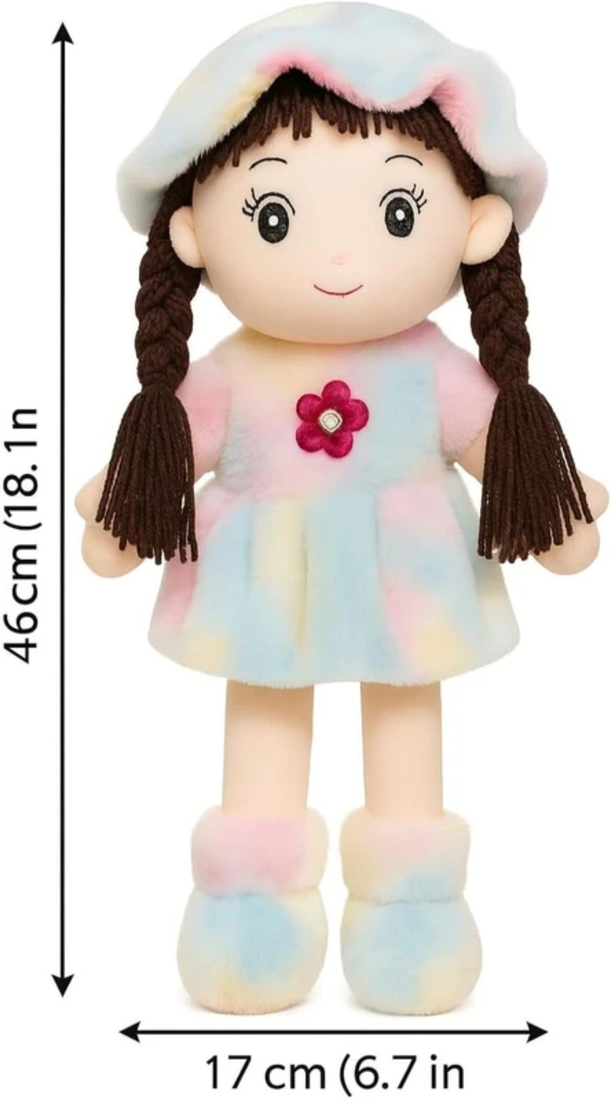 20. Cute Rainbow Doll Soft Plush Toy for Baby Girls - 40 cm-image-15