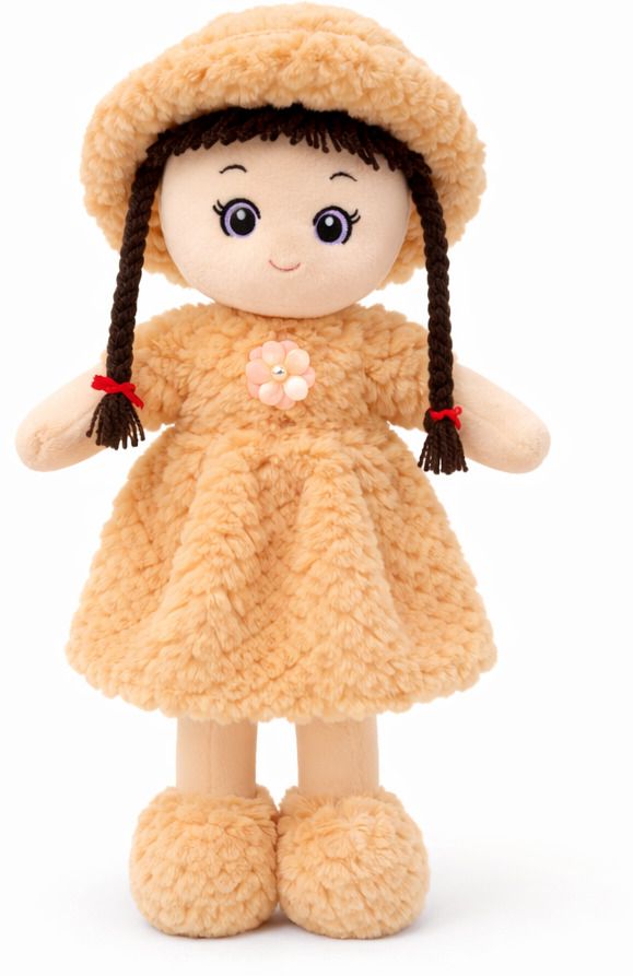 toyovia Gorgeous Pineapple Textured Dress Stuffed Doll Soft Toy for Girls Daily Playing - 40 cm-picture-12