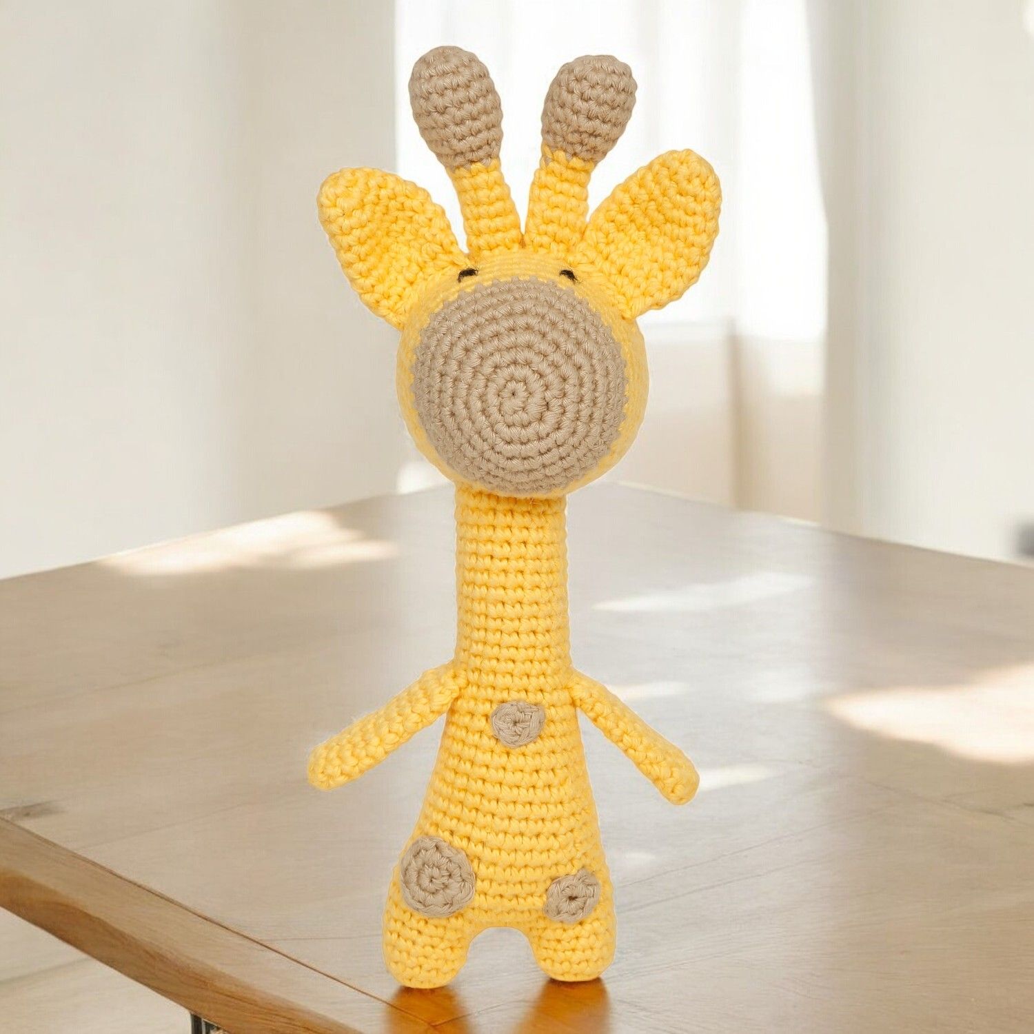 little ginnie Soft Toys For Kids | Handmade Crochet Giraffe Soft Doll | Ideal Gift for Babies- 23 cm-picture-12