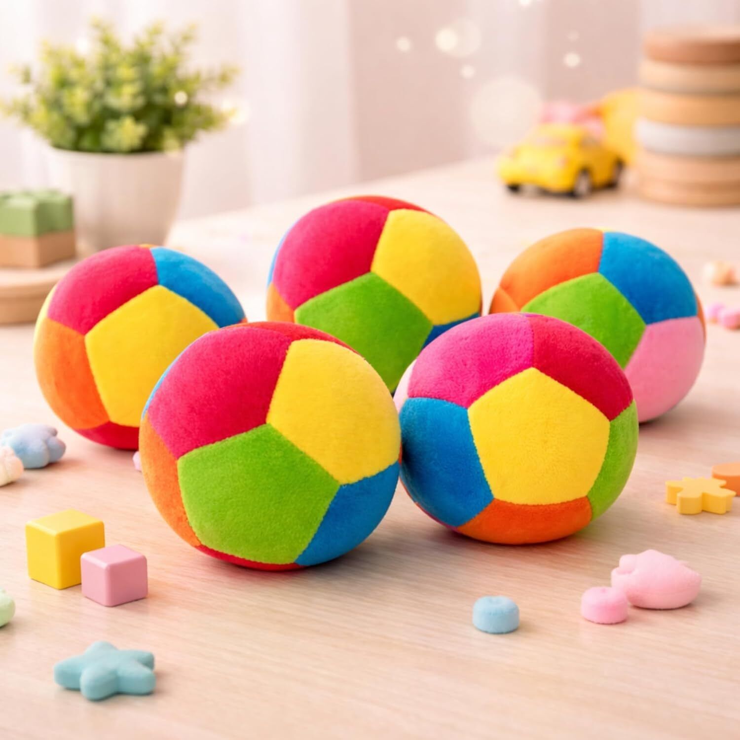 Rattle Ball Pack Of 2 soft ball for kids 12cm - 5 cm-image-0