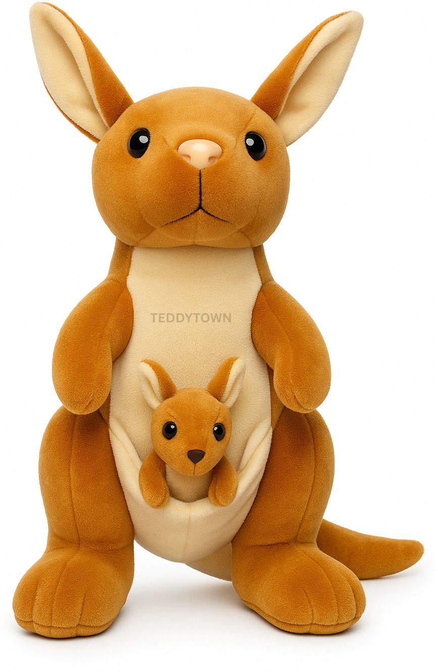 Cute Kangaroo with baby Soft toy, Baby toys, Kids toy, Soft toy, Toy for girl, birthday gift for girl/boys, toy gift for girls, Kids toys for boys/girl, toys gift items (kangaroo with baby, 30 cm) - 30 cm