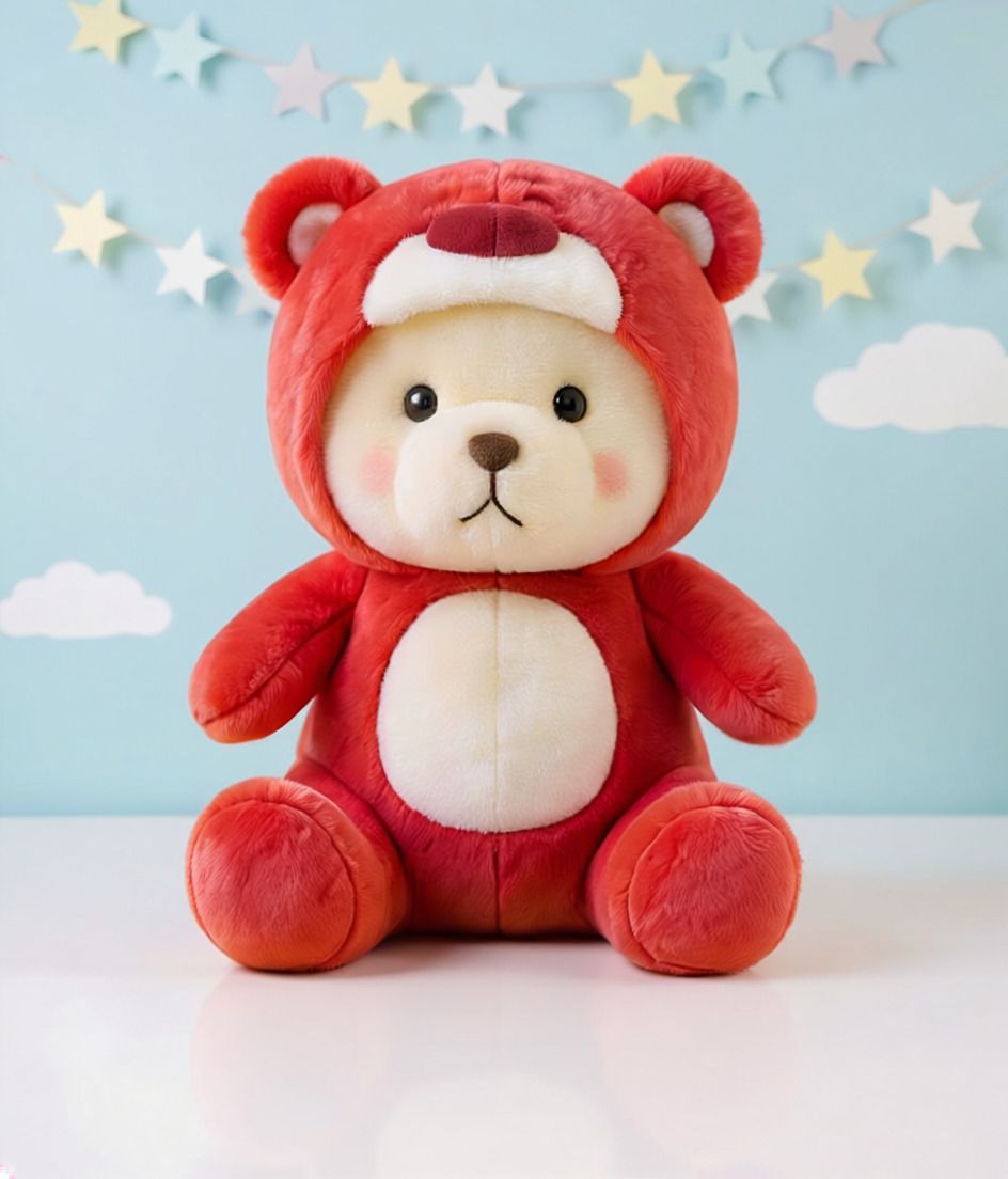 Soft Red Hoodie Bear Stuffed Plush Toy (30cm) - 30 cm-image-47